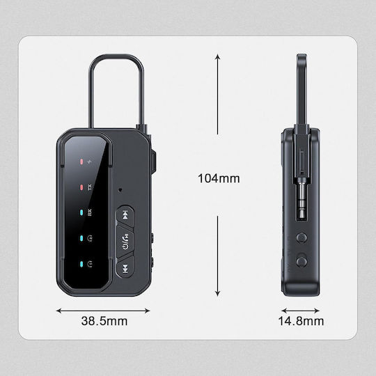 Adaptor Audio Wireless Bluetooth 5.4 2 În 1 Tx Rx Compatibil Avion Mașină 2 Căști Bluetooth Airpods Jack Aux 3.5 Mm Tv Pc Laptop Boxe Sisteme Audio Vechi Latență Redusă Baterie Reîncărcabilă