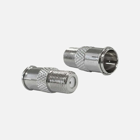 Lokmann KF5-F-52 Μετατροπέας F-Connector male σε F-Connector female 10τμχ