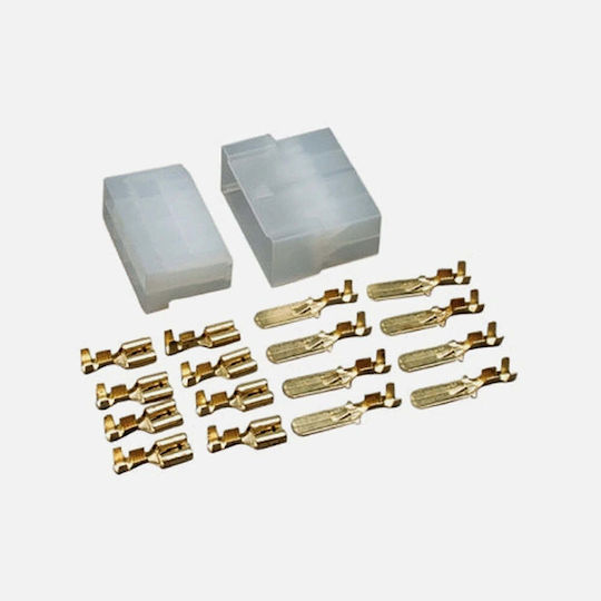 Gbc 18.4008.00 Faston Connector Set 8 Pcs Male+Female 6.35mm