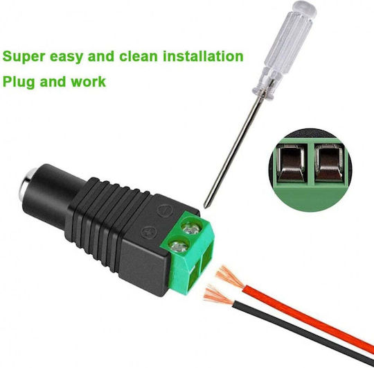 Gbc 67.3750.72/s Dc Power Adapter 5.5x2.1mm Θηλυκό Terminal