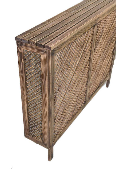 SteweHome Radiator Cover Made of Solid Wood Brown 96x18x77cm