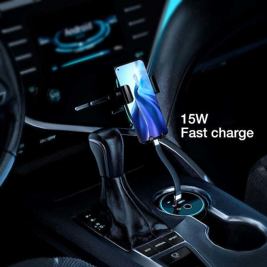 Techly USB 2.0 Cable USB-C male - USB-A 15W Μαύρο 0.12m ICOC-USBC-FL-U322