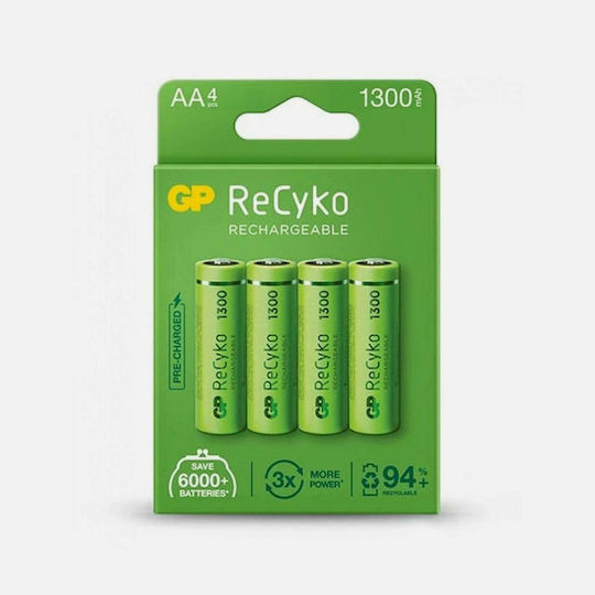 GP Batteries Презареждащи батерии AA Ni-MH 1300mAh 4бр