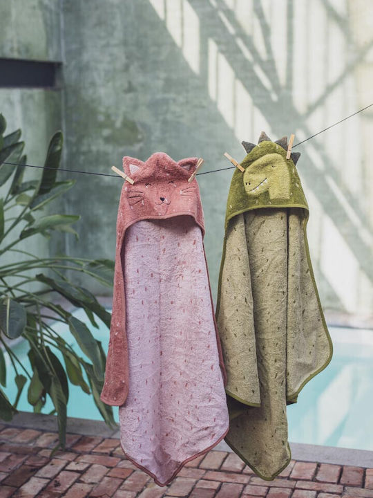 Trixie Baby Bath Towel-Bathrobe Hooded Mr Dino 70x130cm