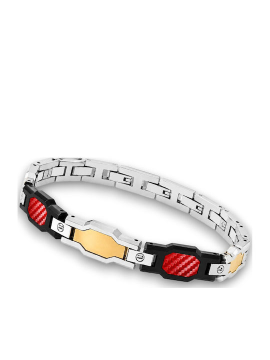 Rosso Amante Herren Armband Handschellen aus Stahl Rosso Amante Herren Armband Handschellen aus Stahl