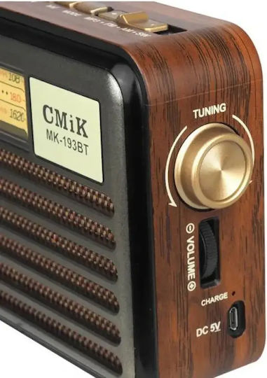 MK-193BT Επιτραπέζιο Ραδιόφωνο Ηλιακό με Bluetooth και USB Μωβ