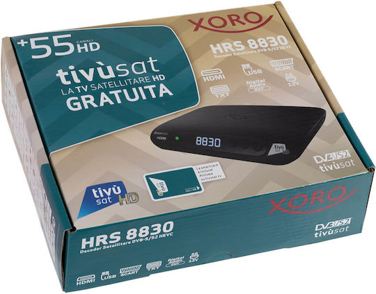 Xoro Satellite Decoder Xoro HRS 8830 HD (720p) DVB-S2 / DVB-S in Black Color