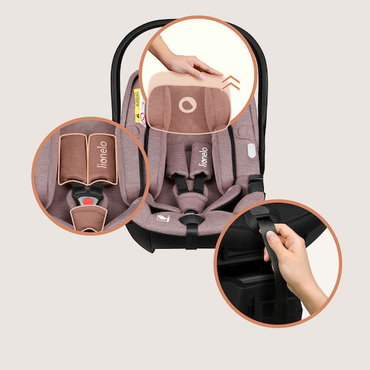 Lionelo Moxie Car Seat i-Size with Isofix Pink Mauve