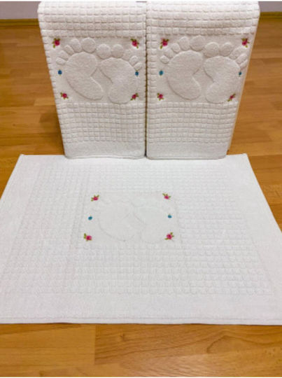 SteweHome Set Covoare De Baie Din Bumbac STE-024703-V51029 Bej 50x70cm 3 Bucăți