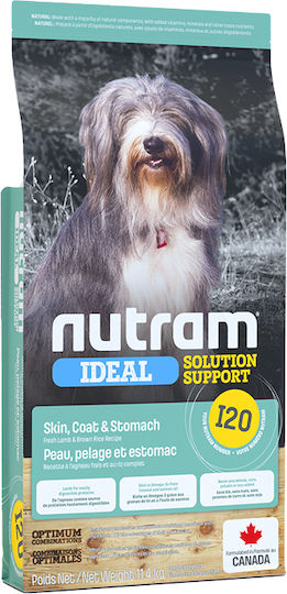 Nutram I20 Ideal Solution Support 11.4kg Dry Dog Food For Adult Dogs Medium Breeds With Lamb And Brown Rice