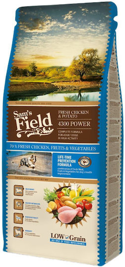 Sam's Field 4300 Power 13kg Dry Food with Few Grains for Adult Dogs with Chicken and Potatoes