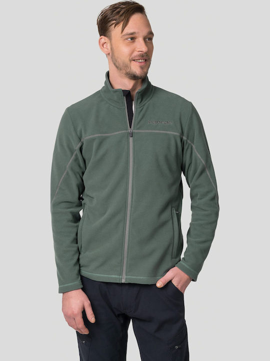 Men's Fleece Jacket Hooded Dark Forest