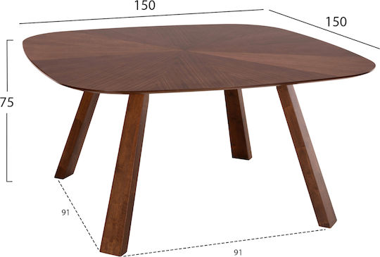 Esszimmermöbel-Set Hana Mit 4 Stücken 150x150cm Esszimmermöbel-Set Hana Mit 4 Stücken 150x150cm
