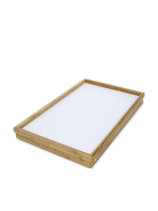 Bakaji Tavă de Pat din Bambus 50x30x22cm