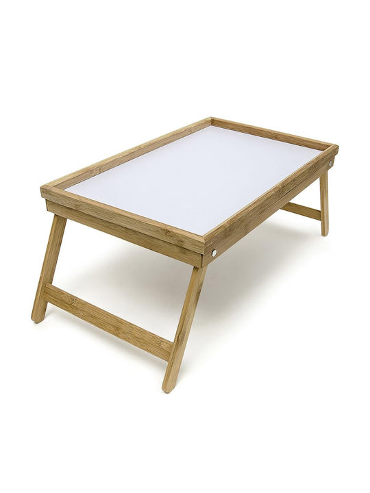 Bakaji Tavă de Pat din Bambus 50x30x22cm
