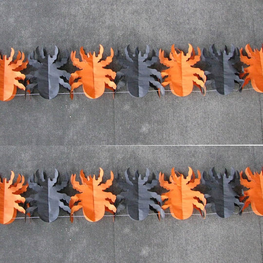 Carnival Garland Orange for Halloween 6pcs