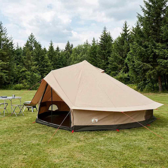 vidaXL Camping Tent Teepee Brown 348cm