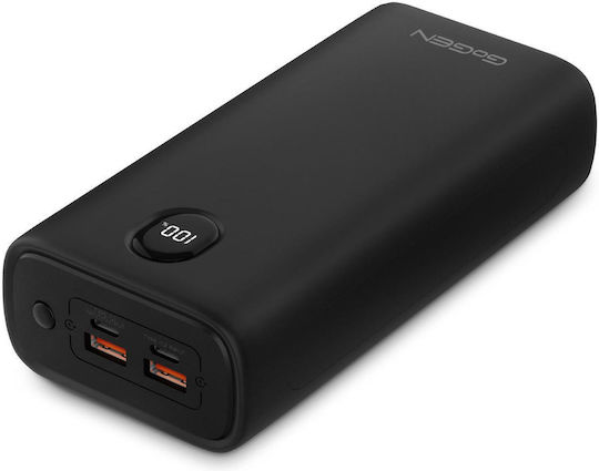 GoGEN Power Bank 30000mAh με 2 Θύρες USB-A και 2 Θύρες USB-C Μαύρο