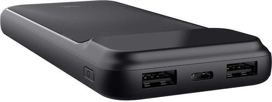 Trust Baterie Externă 10000mAh 20W Cu 2 Porturi De Ieșire USB-A Și Port USB-C Power Delivery Încărcare Rapidă Neagră
