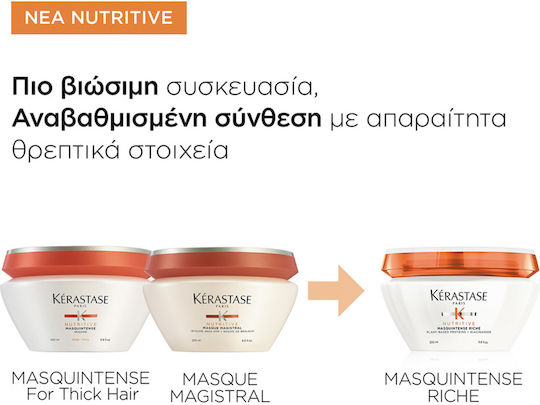 Kérastase Nutritive Riche Маска за Коса за Хидратация с Ниацинамид 200ml