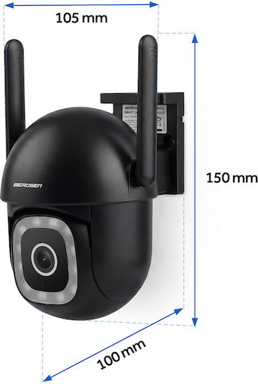 Berdsen IP Überwachungskamera Wi-Fi Full HD+ 5MP Wasserdicht mit Zwei-Wege-Kommunikation
