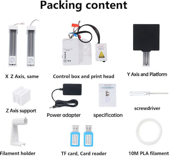 Easythreed K10 MINI Standalone 3D Printer with USB Connectivity and Card Reader