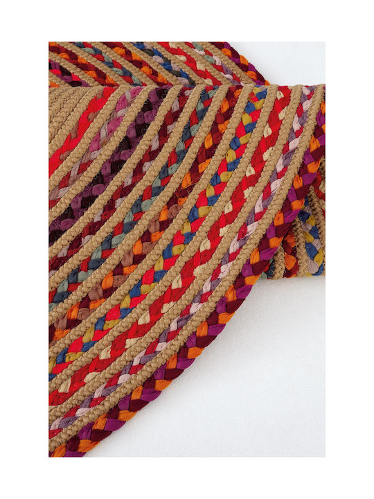 SteweHome Summer Wicker Coral Runner Rug 80x150cm