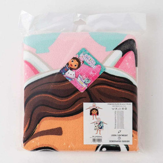 Gabbys Dollhouse Microfibre Poncho Beach Towel