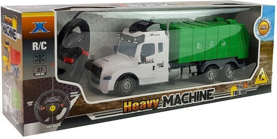 Lean Toys Garbage truck Remote Controlled Car Green