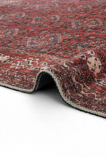 SteweHome Rechteckiger Burgunder Teppich 95x200cm SteweHome