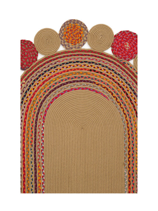 SteweHome Χαλί Καλοκαιρινό Ψάθινο 100x150cm Κοραλί
