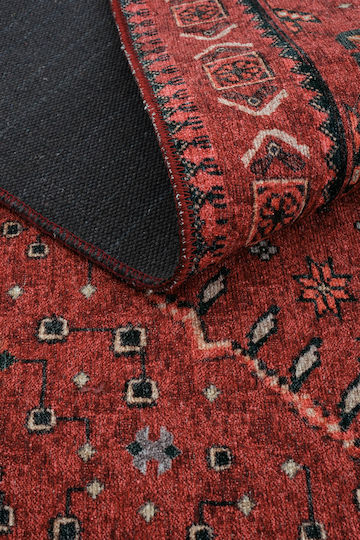SteweHome Rectangular Burgundy Rug 95x200cm