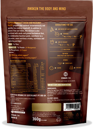 Iswari Bio Super Breakfast Cocoa & Hazelnut Paste