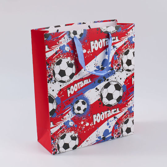 Geschenkverpackung Tasche für Geschenk mit Thema Fußball Rote