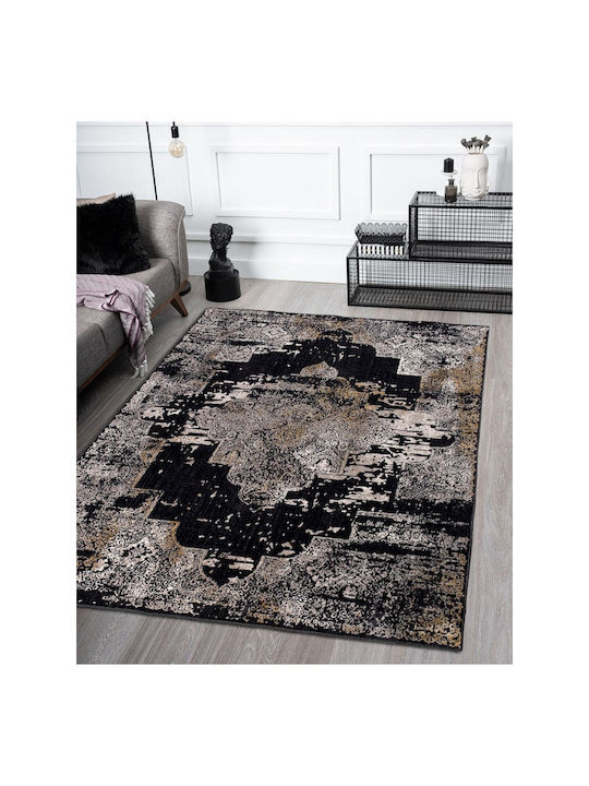 SteweHome Χαλί Διάδρομος Μαύρο 80x400cm