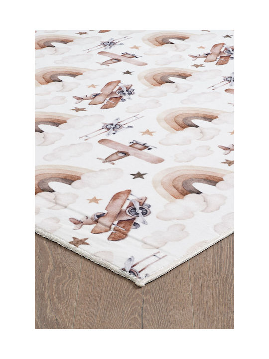 SteweHome Kids Rug Brown 100x200cm Thickness 60mm