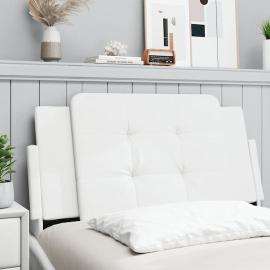 vidaXL Cushion for Headboard with Leather White 100x48cm
