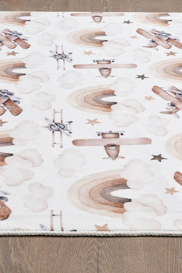 SteweHome Kids Rug Brown 100x250cm Thickness 60mm