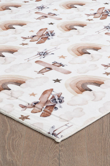 SteweHome Παιδικό Χαλί Καφέ 80x250cm Πάχους 60mm