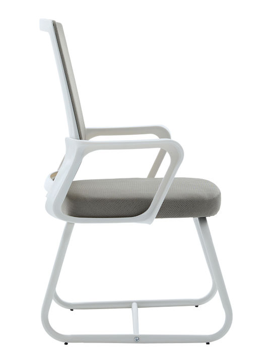 Visitor Chair Palma with Arms in White Colour 46x52x94cm 2pcs