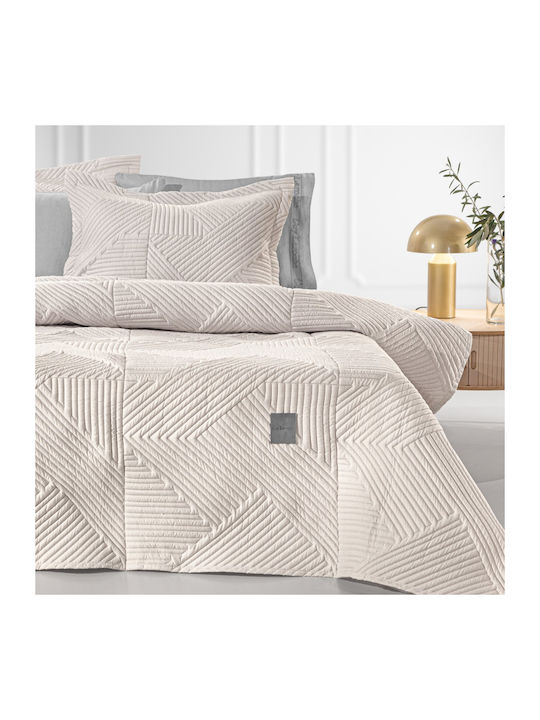 Guy Laroche Ziana Κουβερλί Ημίδιπλο Microfiber Natural 180x240cm