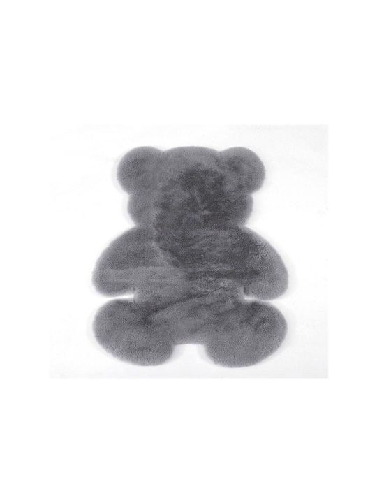 SteweHome Детски Килим Сив С Метър Ширина 80cm Дебелина 60mm