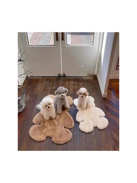 SteweHome Covor Pentru Copii Alb Tăiat La Dimensiune Lățime 50cm Grosime 60mm