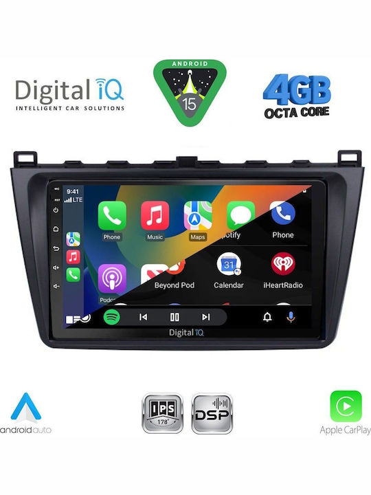 Digital IQ Car Audio System for Mazda 6 2008-2012 Bluetooth USB WiFi GPS Apple CarPlay Android Auto with 9" Touch Screen