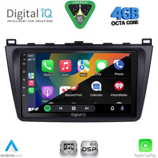 Digital IQ Ηχοσύστημα Αυτοκινήτου για Mazda 6 2008-2012 (Bluetooth/USB/WiFi/GPS/Apple-Carplay/Android-Auto) με Οθόνη Αφής 9"
