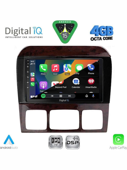 Digital IQ Car Audio System for Mercedes-Benz S Class 1998-2005 Bluetooth USB WiFi GPS Apple CarPlay Android Auto with 9" Touch Screen