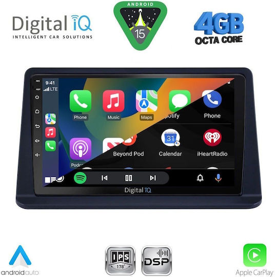 Digital IQ Car Audio System for Mitsubishi Pajero 1999-2006 Bluetooth USB WiFi GPS Apple CarPlay Android Auto with 9" Touch Screen