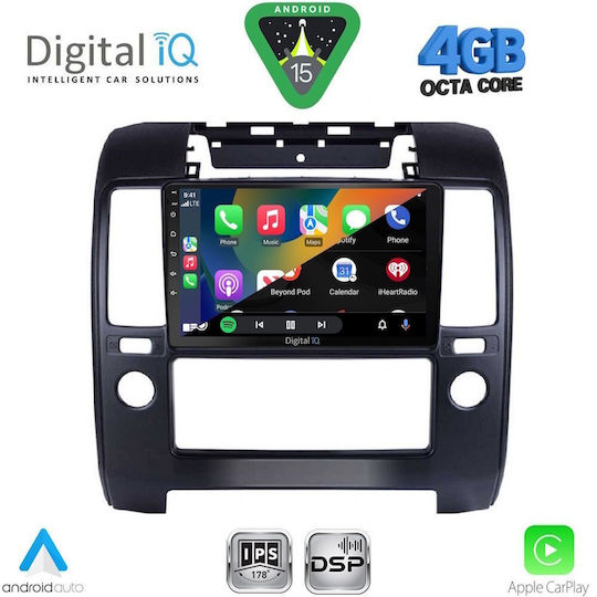 Digital IQ Car Audio System for Nissan Navara 2006-2011 with A/C Bluetooth USB WiFi GPS Apple CarPlay Android Auto with 9" Touch Screen