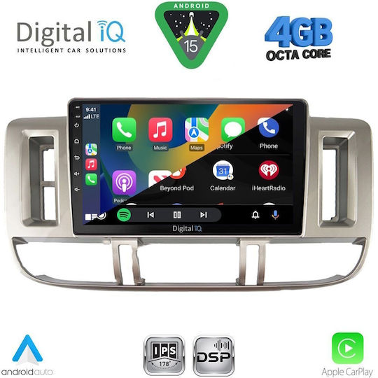 Digital IQ Car Audio System for Nissan X-Trail 2000-2004 Bluetooth USB WiFi GPS Apple CarPlay Android Auto with 9" Touch Screen