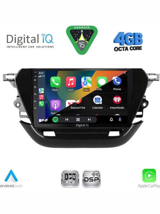 Digital IQ Car Audio System for Opel Corsa 2021 Bluetooth USB WiFi GPS Apple CarPlay Android Auto with 9" Touch Screen